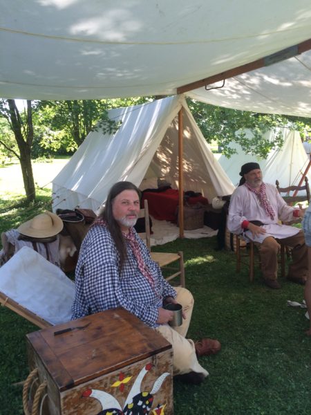 Steve Hart and Bob Dickinson at their tent